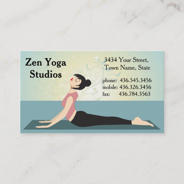 Carte De Visite Zen Yoga - Instructeur ou formateur (Devant)
