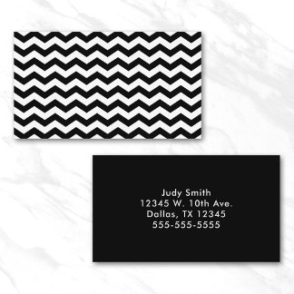 Carte De Visite Zig Zag blanc et noir