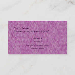 Carte De Visite Zigzag de framboise - motif abstrait rose