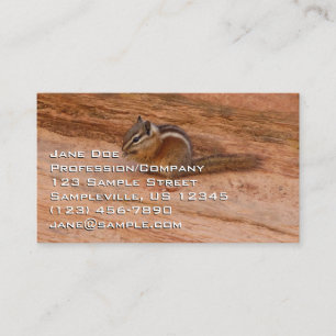 Carte De Visite Zion Chipmunk sur Red Rocks