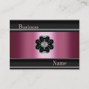 Carte de visite Zizzago Bijou noir rose soie