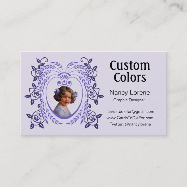 Carte De Visite Zollie dans le pourpre (Devant)