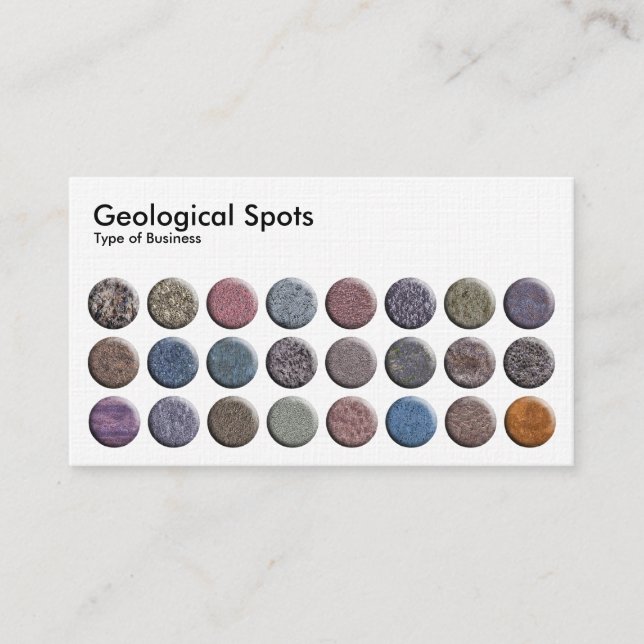 Carte De Visite Zones géologiques - Lin (Devant)