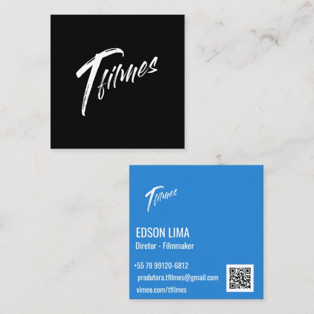 Carte de Visites Filmmaker et Fotógrafo (Devant / Derrière)