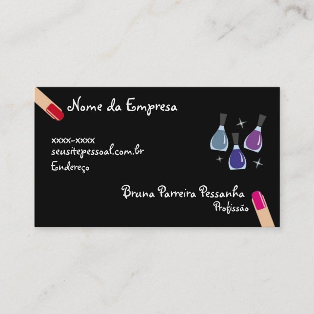 Carte de visites Ongles et Émail (Devant)
