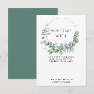 Carte de voeu de mariage à la verdure d'Eucalyptus