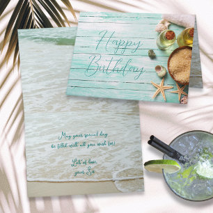 Carte de vœu personnalisée Joyeux Anniversaire Spa