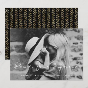 Carte de voeu photo Paix Joie & Amour