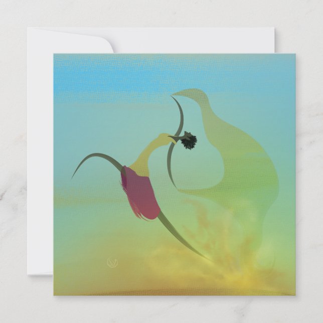 Carte de voeu "Vis sans t'oublier" (Devant)