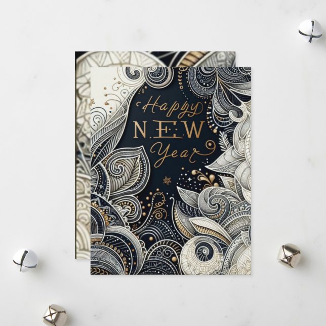 Carte de voeux (Devant/Arrière en situation)