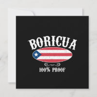 Carte de voeux 100% Porto Rico (FLAT) Boricua