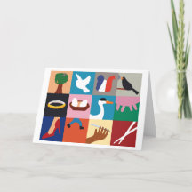 Carte de voeux 12 jours de Noël