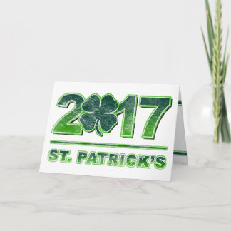 Carte de voeux 2017 de shamrock du jour de St