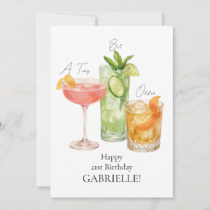Carte de Vœux 21 Ans Martini Tini Bit Older Joyeux