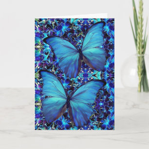 Carte de voeux 2 Morphos Bleus