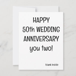 Carte de voeux, 50e anniversaire - CARTE DE FUNNY