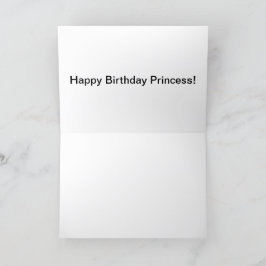 Carte de voeux 5x7. Bonne princesse d'anniversaire