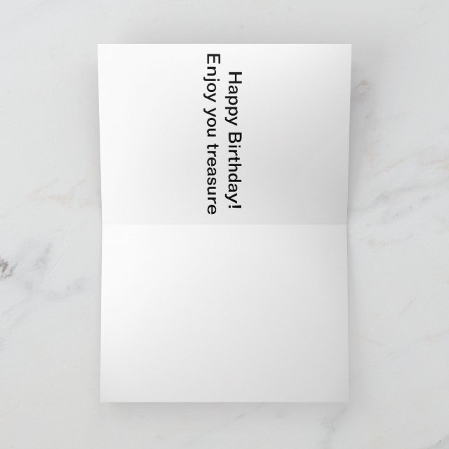 Carte de voeux 5x7. Joyeux Anniversaire Matey ! ra (Intérieur)