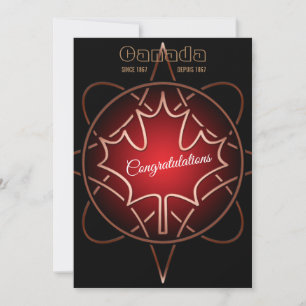 Carte de voeux à plat de la citoyenneté canadienne