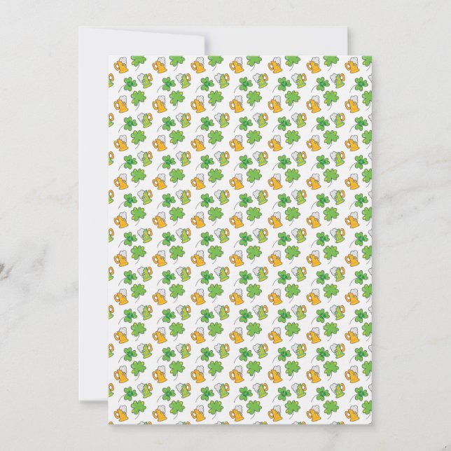 Carte de voeux à plat de la Saint-Patrick (Devant)