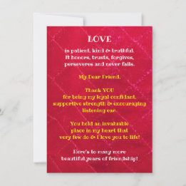 Carte de voeux à plat Love & Friendship