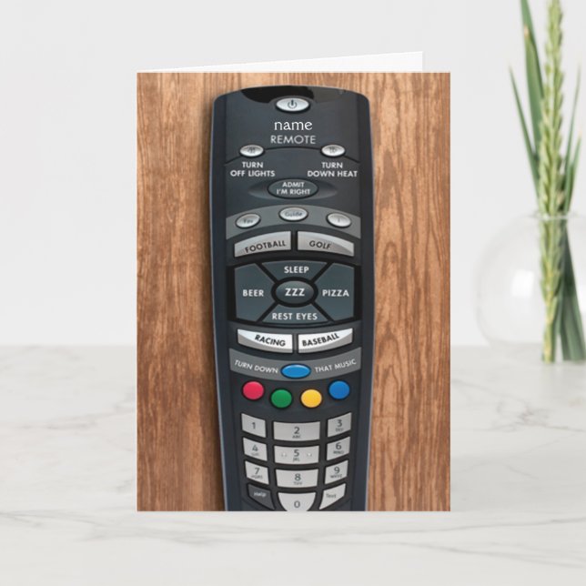 Carte de voeux à télécommande de fête des pères (Devant)