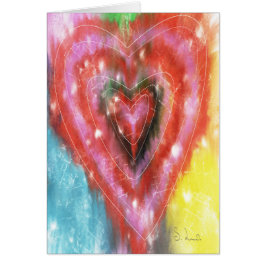 Carte de voeux abstraite de coeur