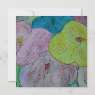 Carte de voeux Abstraite Floral Flat Summer