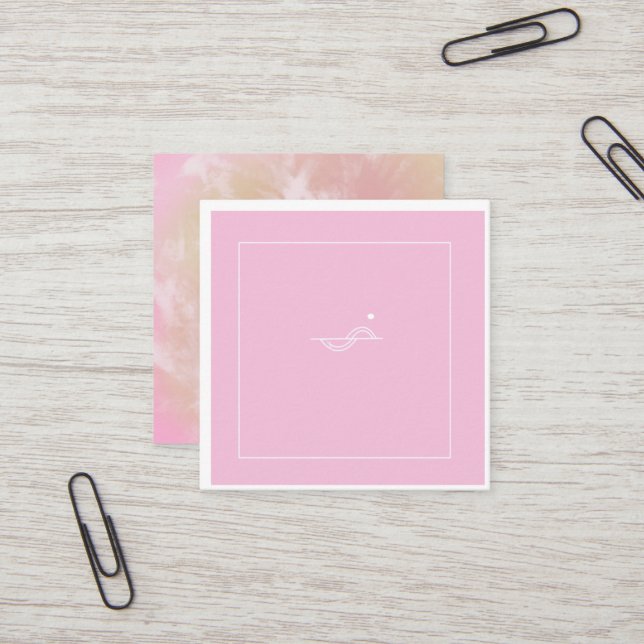 Carte de voeux Affaires Rose (Devant/Arrière en situation)