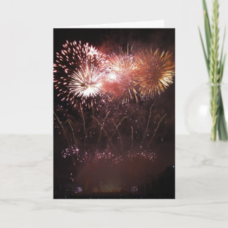 Carte de voeux : affichage de feux d'artifice