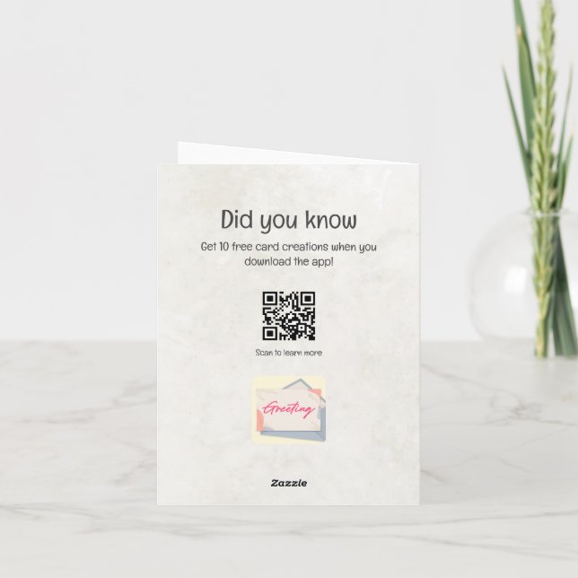 Carte de voeux Ai "Joyeux anniversaire" (Dos)