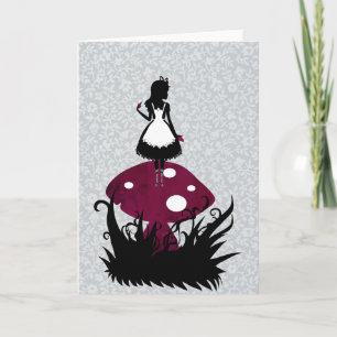 Carte de voeux Alice au pays des merveilles