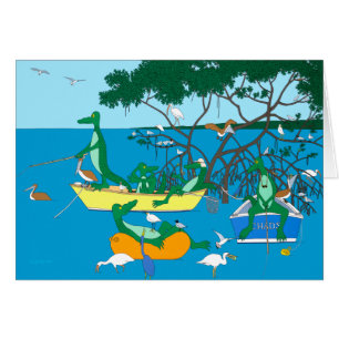 Carte de vœux Alligators de Floride