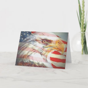 Carte de voeux American Eagle Flag