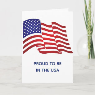 Carte de voeux American Flag