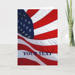 Carte de voeux American Waving Flag