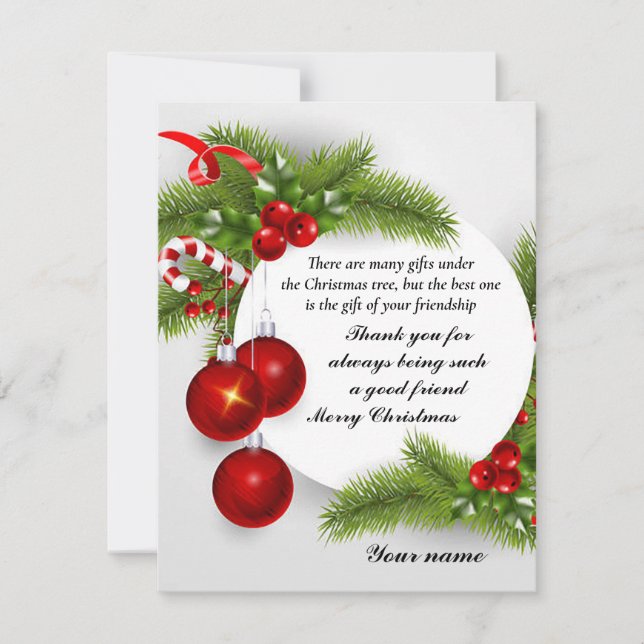 Carte de voeux "Amitié" (Devant)