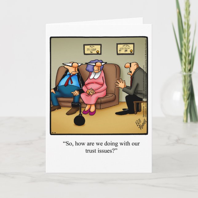 Carte de voeux Amour et mariage amusant Humour (Devant)