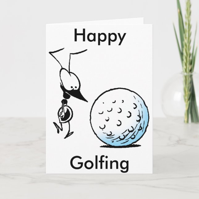 Carte de voeux amusante de golf (Devant)