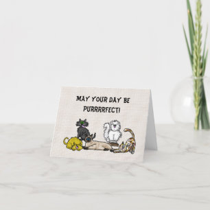 Carte de voeux amusante de jour de chat