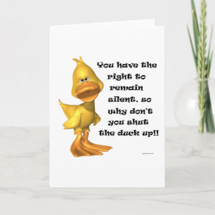 Carte de voeux amusante de Rude Duck