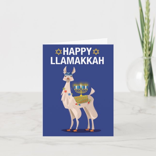 Carte de voeux amusante - Fête juive Llamakkah (Devant)