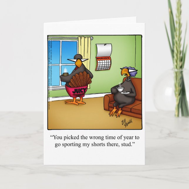 Carte de voeux amusante pour la fête de Thanksgivi (Devant)