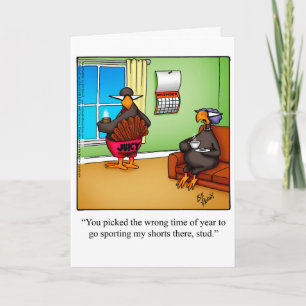 Carte de voeux amusante pour la fête de Thanksgivi