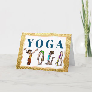 Carte de voeux amusante pour la journée de Yoga