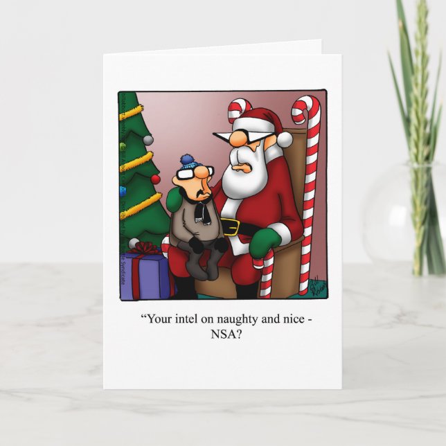 Carte de voeux amusante pour le Humour de Noël (Devant)
