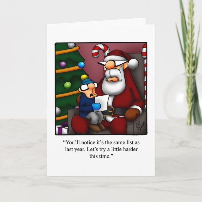 Carte de voeux amusante pour le Humour de Noël (Devant)