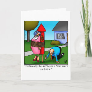 Carte de voeux amusante pour le Nouvel An