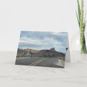carte de vœux ânes sur la route 66 (intérieur vide