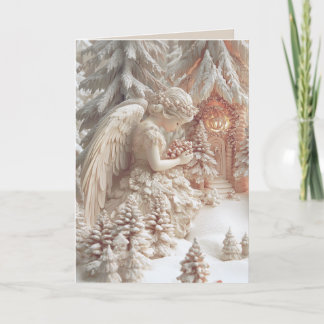 Carte de voeux Angel Arbre de Noël